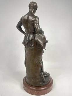 Hans Muller, Labor Omnia Vincit, 1920er, Bronze & Marmor