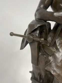 Hans Muller, Labor Omnia Vincit, 1920er, Bronze & Marmor