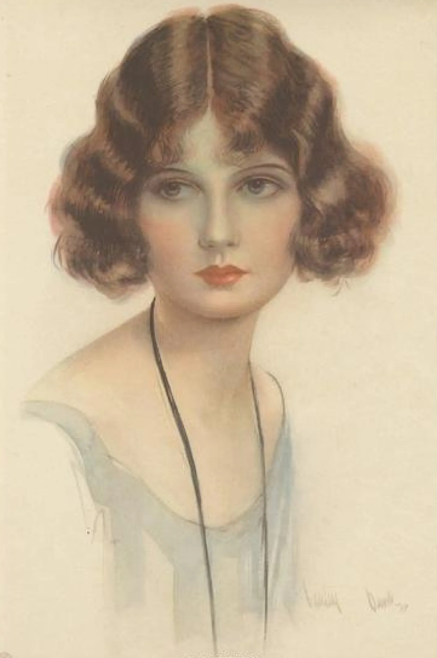 Hartley Davis, Art Deco Portrait, 1924, Lithographie