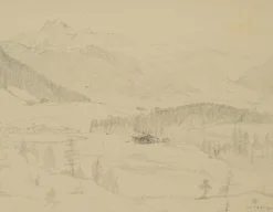 H. Christiansen, Leoganger Tal bei Salzburg, 1920, Bleistift