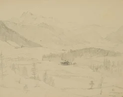 H. Christiansen, Leoganger Tal bei Salzburg, 1920, Bleistift