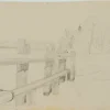 H. Christiansen, Steg am Starnberger See, 1922, Bleistift