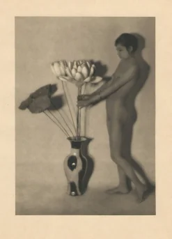 Heinz von Perckhammer, Akt mit Lotus, Original Photogravure, 1928