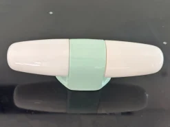 Hellblaue Modell 6068 Wandleuchte aus Keramik von Wilhelm Wagenfeld für Lindner, 1958