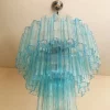 Hellblauer Tronchi Murano Glas Kronleuchter von Murano