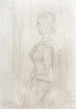 Henri Fehr, En Tenue de Soirée, 1935, Bleistift auf Papier