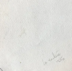 Henri Fehr, La Vachère, 1930, Kohle auf Papier