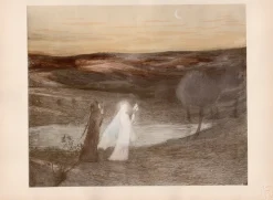 Henri Martin, Dante trifft Beatrix, 1898, Lithographie