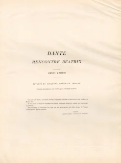 Henri Martin, Dante trifft Beatrix, 1898, Lithographie