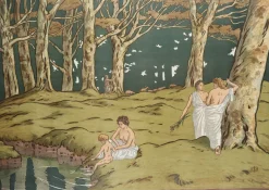 Henri Rivere, The Clearing, Original Lithographie