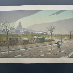 Henri Rivière, La Butte Montmartre vue des Fortifications, Lithographie