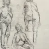 Henry Moore, Akt, 1950er, Bleistiftzeichnung