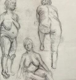 Henry Moore, Akt, 1950er, Bleistiftzeichnung