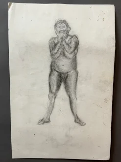 Henry Moore, Akt, 1950er, Bleistiftzeichnung