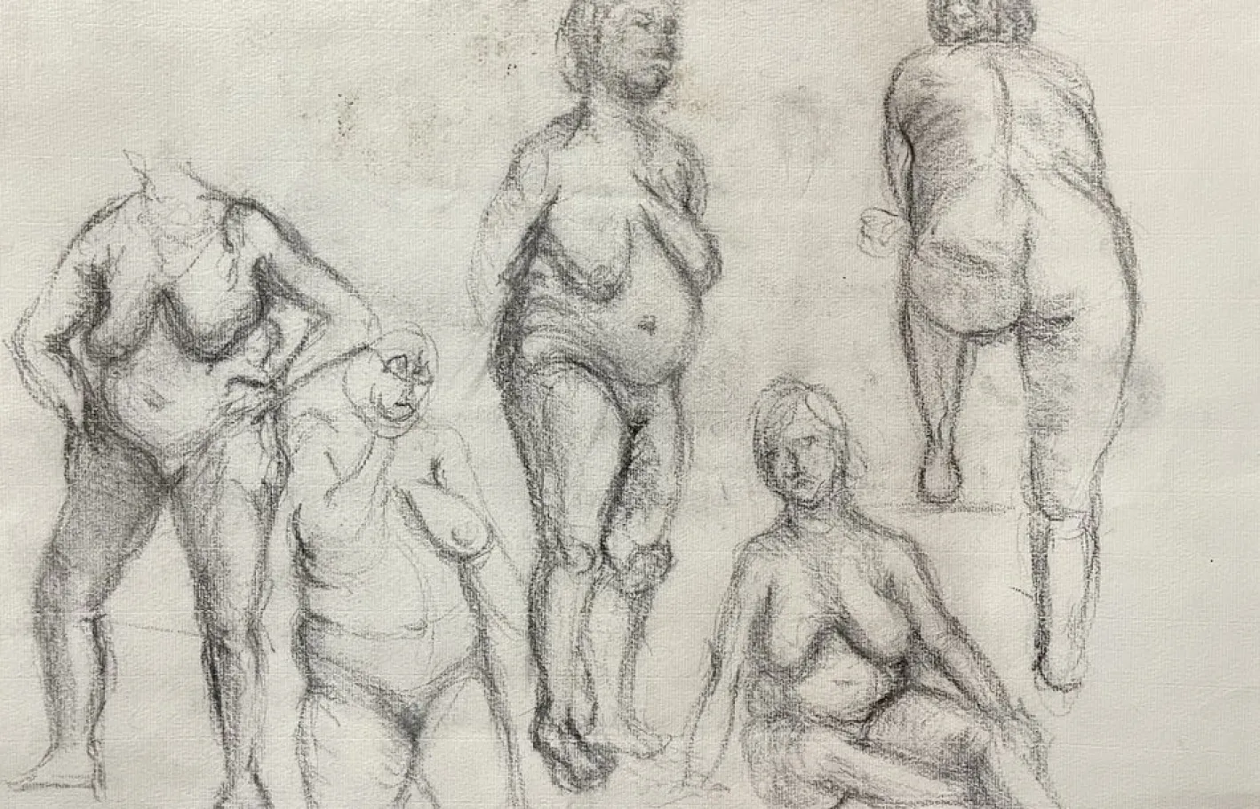 Henry Moore, Akt, 1950er, Bleistiftzeichnung