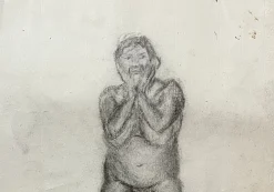 Henry Moore, Akt, 1950er, Bleistiftzeichnung