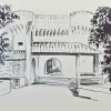Hermann Paul, Altbau, Originalzeichnung, frühes 20. Jh