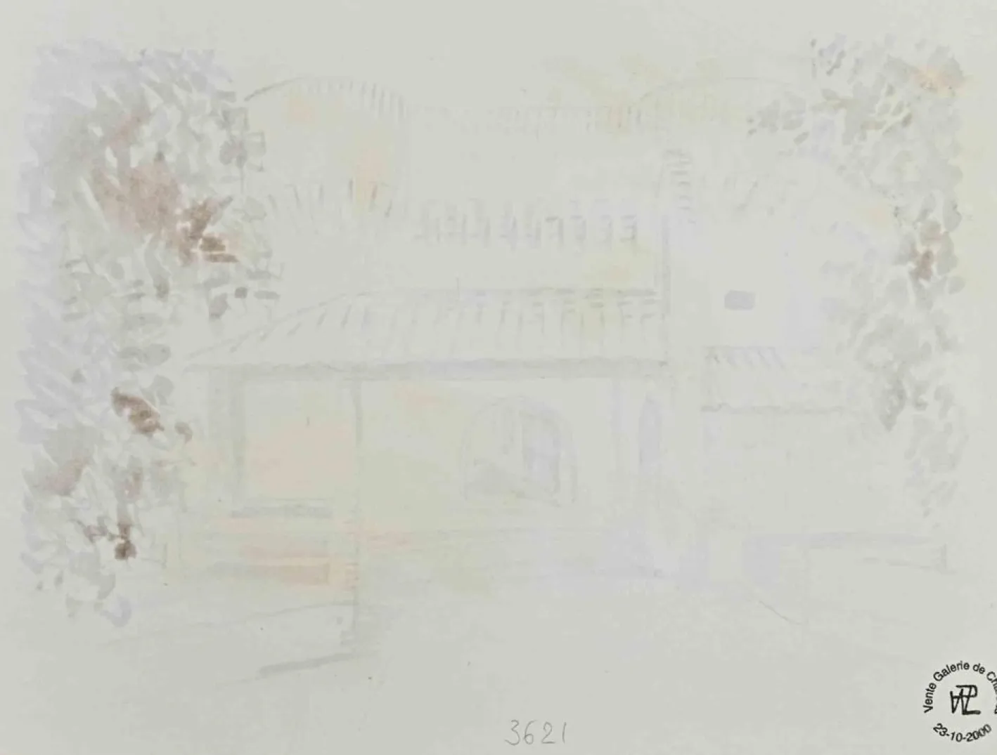 Hermann Paul, Altbau, Originalzeichnung, frühes 20. Jh