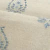 Himmelblauer Teppich aus Naturseide mit Blockmuster von Rug&Kelim