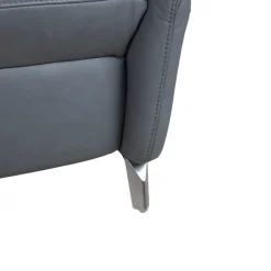 Himolla 1065 Zwei-Sitzer Ledersofa in Blau & Grau