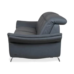 Himolla 1065 Zwei-Sitzer Ledersofa in Blau & Grau