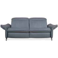 Himolla 1065 Zwei-Sitzer Ledersofa in Blau & Grau