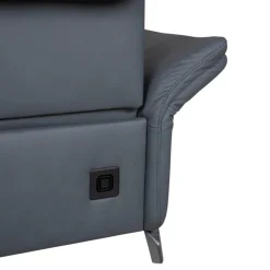 Himolla 1065 Zwei-Sitzer Ledersofa in Blau & Grau
