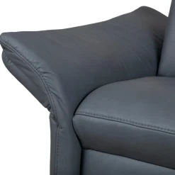 Himolla 1065 Zwei-Sitzer Ledersofa in Blau & Grau