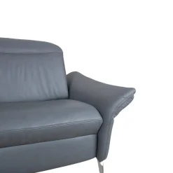Himolla 1065 Zwei-Sitzer Ledersofa in Blau & Grau