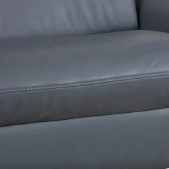 Himolla 1065 Zwei-Sitzer Ledersofa in Blau & Grau