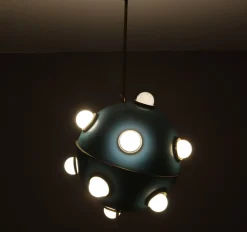 Hängelampe Modell 551 von Oscar Torlasco für Lumi, Italy, 1960er