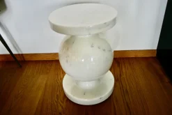 Hocker oder Säule aus Carrara Marmor, Italien, 1980
