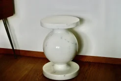 Hocker oder Säule aus Carrara Marmor, Italien, 1980