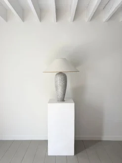 Hohe postmoderne italienische Keramiklampe, 1980er