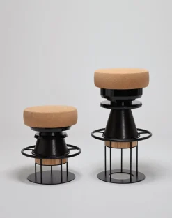 Hoher bunter Tembo Hocker von Note Design Studio, 2er Set