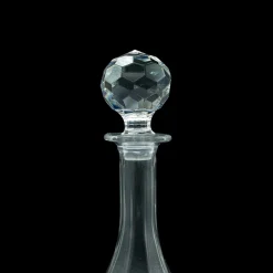 Hoher englischer Vintage Port Dekanter aus geschliffenem Glas, 1960er