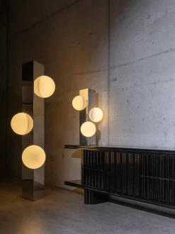 Hohe Sfera Chrom Lampe von Pulpo