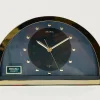 Hollywood Regency Durchsichtige Tischuhr aus Messing, Seiko zugeschrieben, Japan, 1980er