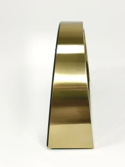 Hollywood Regency Durchsichtige Tischuhr aus Messing, Seiko zugeschrieben, Japan, 1980er
