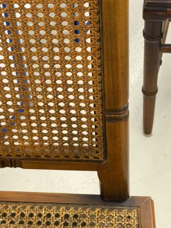 Hollywood Regency Esszimmerstühle aus Kunstbambus, 1970er, 3er Set