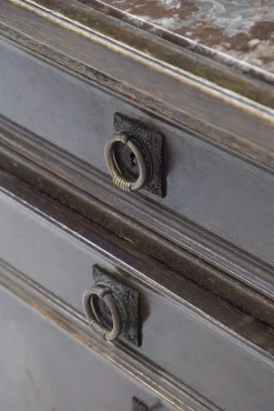 Holz Sideboard mit Marmor und Messing Details von Ignaz Herlinger, 1890er