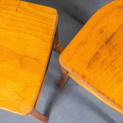 Honey Farmhouse Esszimmerstühle mit geschwungener Stange, 1950er, 2er Set