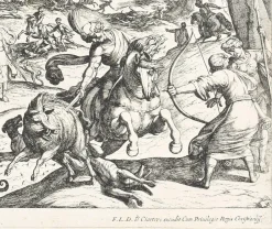 Hunting Scene - Original Radierung von Antonio Tempesta - Frühes 17. Jahrhundert Frühes 17. Jahrhundert