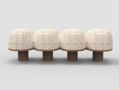 Hygge Bank aus Tiger Beat Milano Tabacco Stoff und Smoked Oak von Saccal Design House für Collector