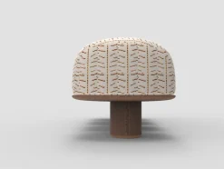 Hygge Bank aus Tiger Beat Milano Tabacco Stoff und Smoked Oak von Saccal Design House für Collector