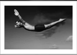 Ian Sanderson, Taucher, Schwarz-Weiß-Fotografie-Kunstdruck, 2002