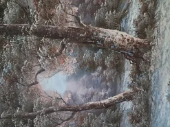 I Cafieri, Winterlandschaft, Ölgemälde, 1984, gerahmt