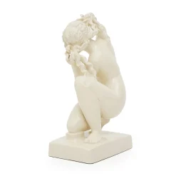 Icaro Rodi, Venus von Rhodos Skulptur, Weiße Emaille Keramik, 1930er