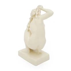 Icaro Rodi, Venus von Rhodos Skulptur, Weiße Emaille Keramik, 1930er