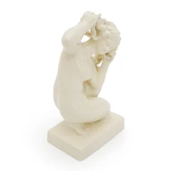 Icaro Rodi, Venus von Rhodos Skulptur, Weiße Emaille Keramik, 1930er